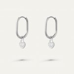 Oval heart – earrings