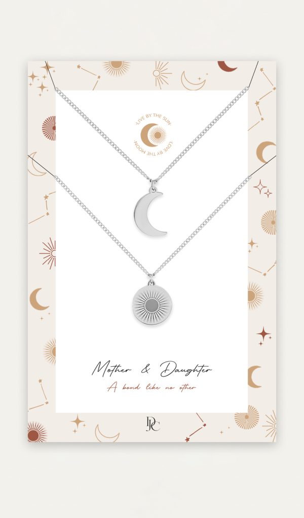 moon sunshine necklace set