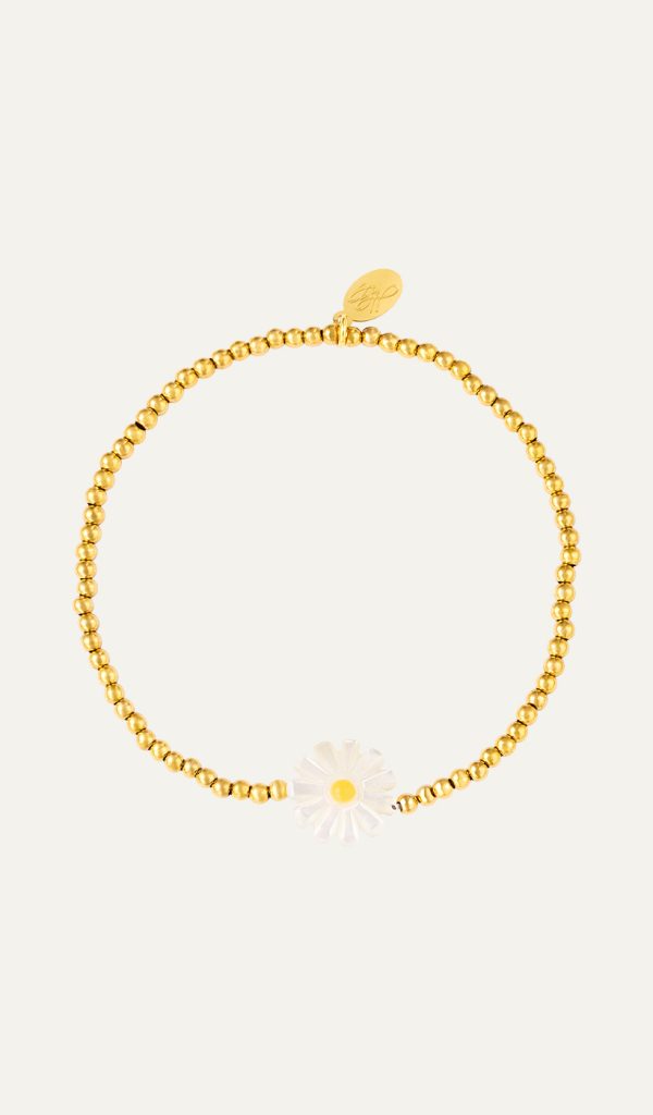 Daisy flower beads bracelet