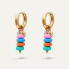 Colorful four earrings