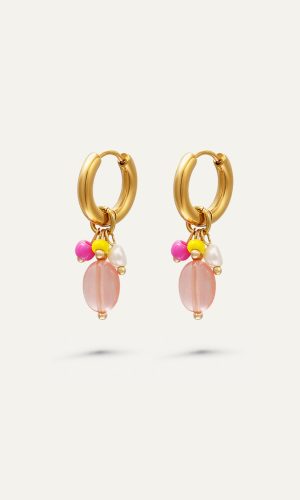Rose pink earrings