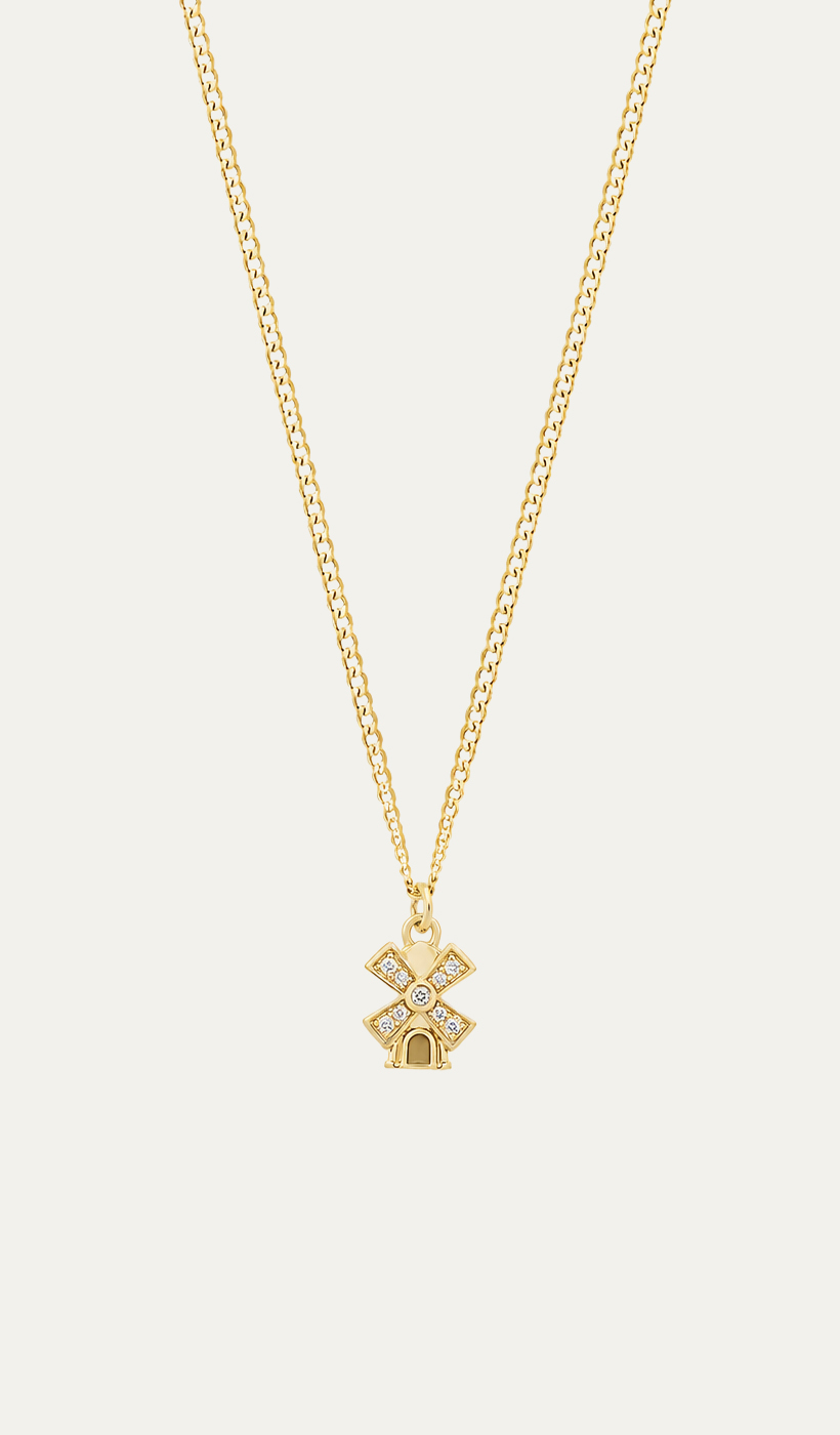 Windmolen met strass – ketting