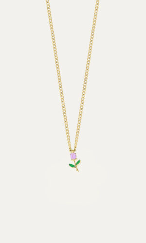 Paarse tulp - ketting