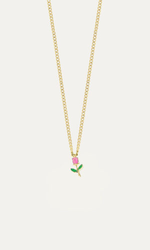 Roze tulp - ketting