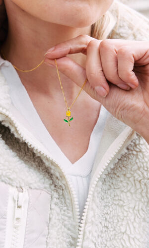 gele tulpen ketting van Dutch Jewelry Company